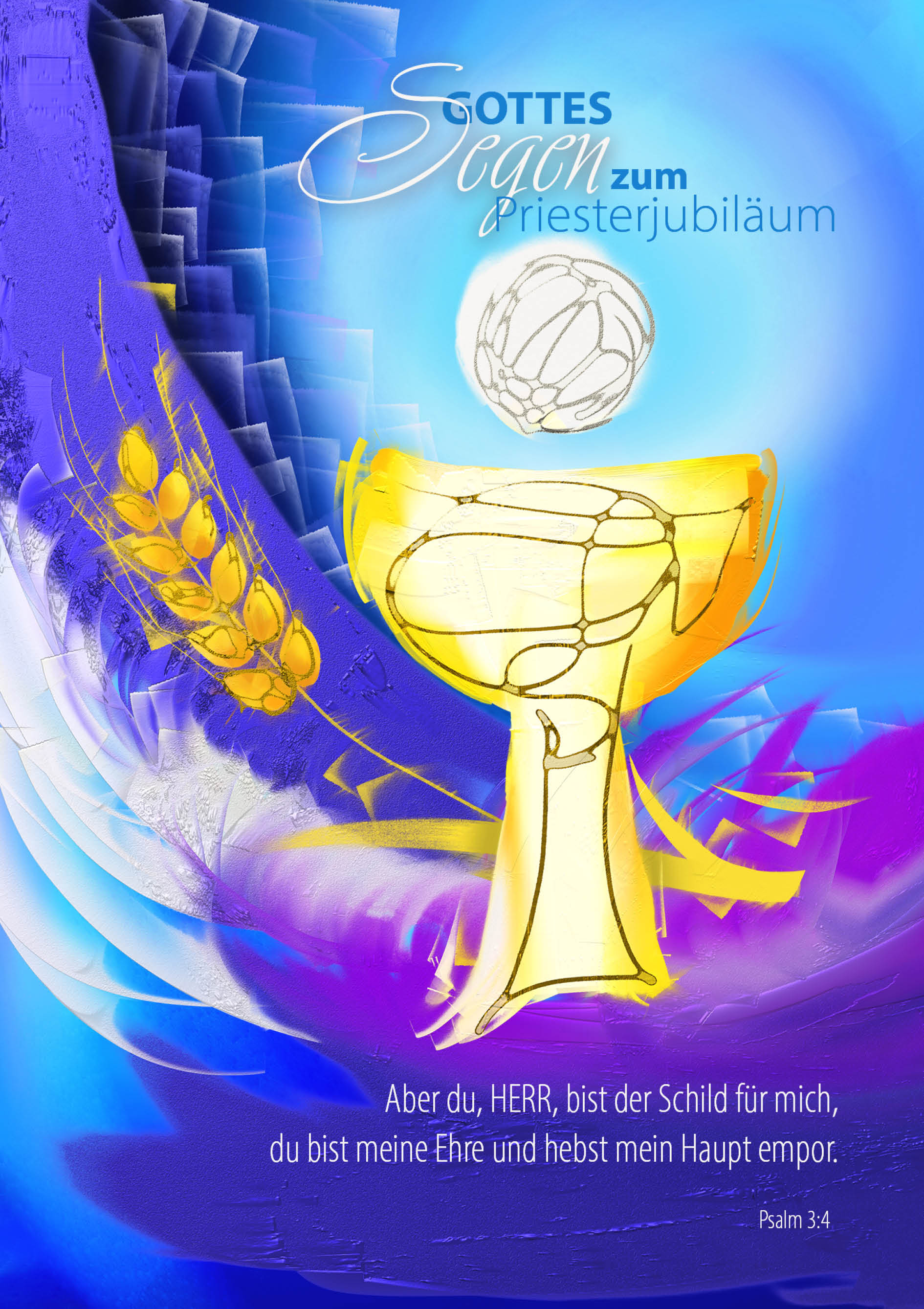 Kunst-Klappkarte - Gottes Segen zum Priesterjubiläum Kunst-Klappkarte - Gottes Segen zum Priesterjubiläum