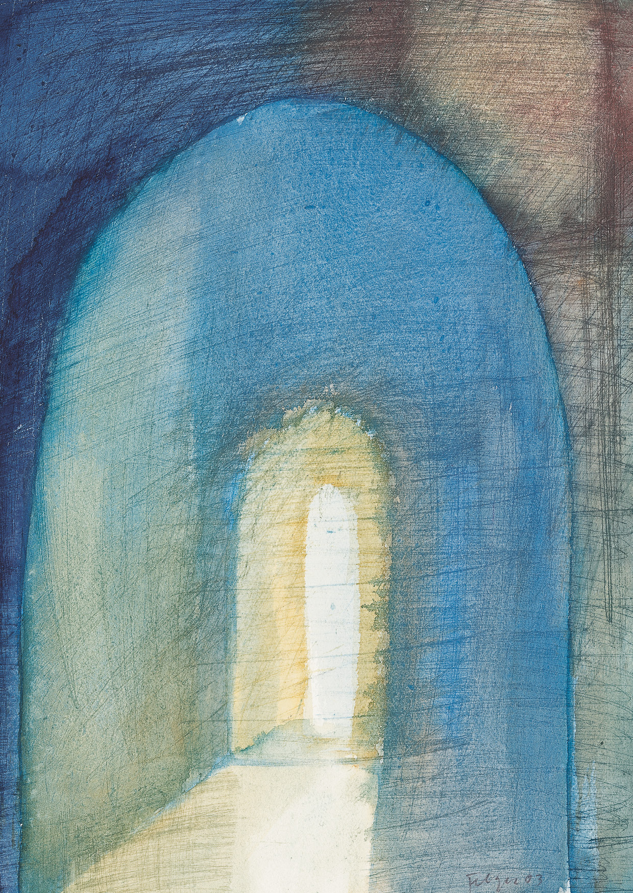 Kunst-Postkarte - Andreas Felger - Torbogen