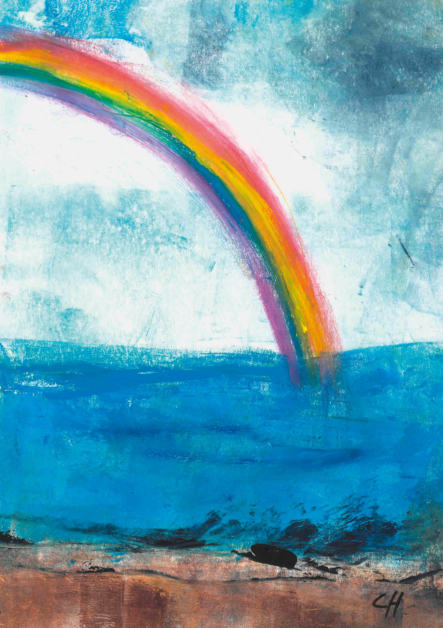 Klappkarte - Regenbogen am Horizont Klappkarte - Regenbogen am Horizont