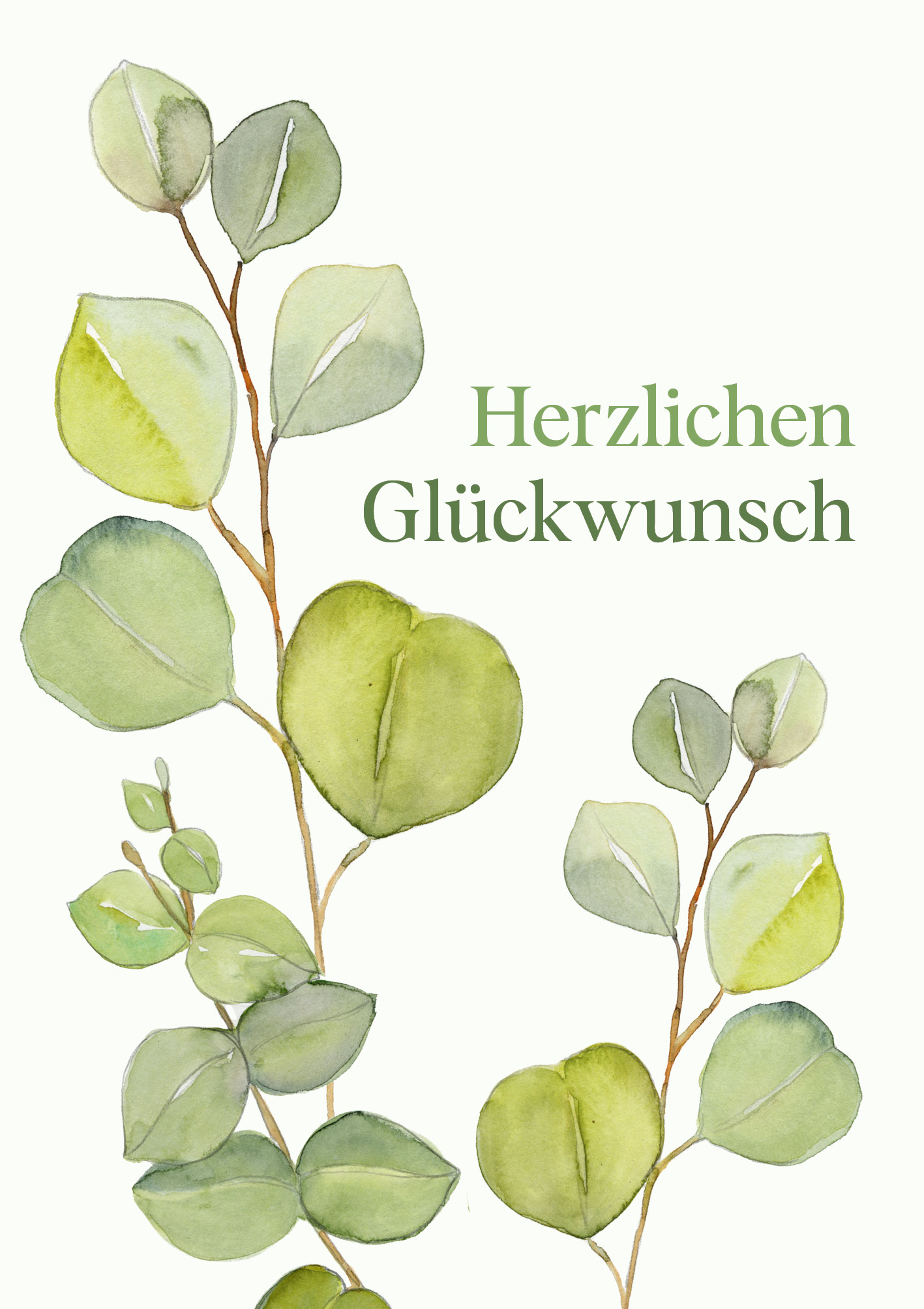 Kunst-Klappkarte - Zartes Grün Kunst-Klappkarte - Zartes Grün