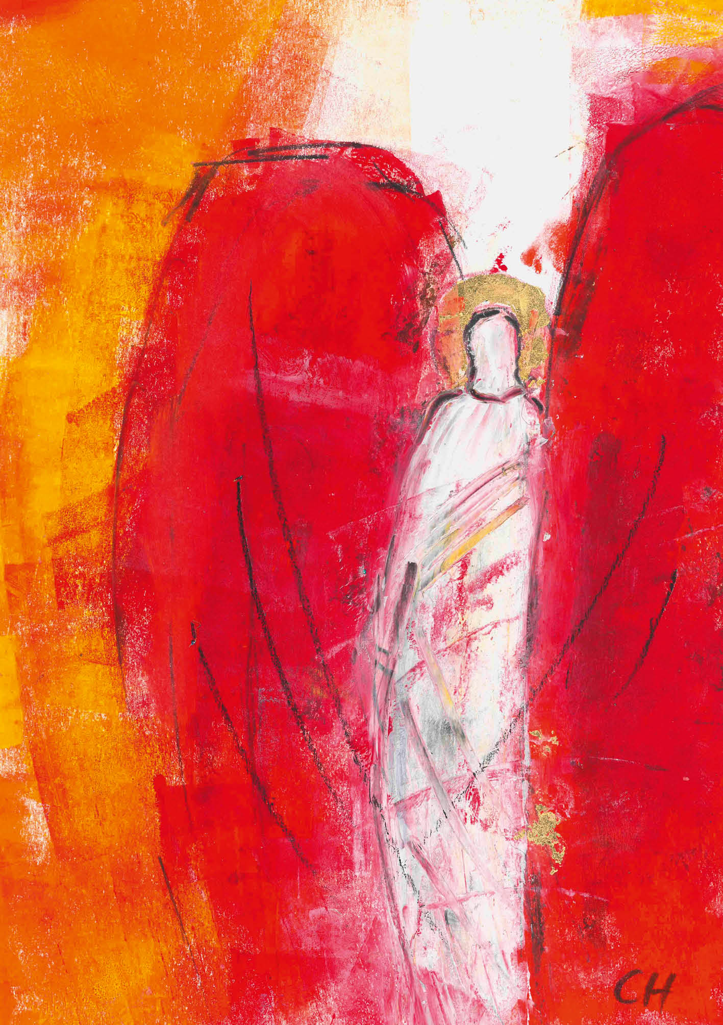 Kunst-Klappkarte - Ein Engel an Deiner Seite