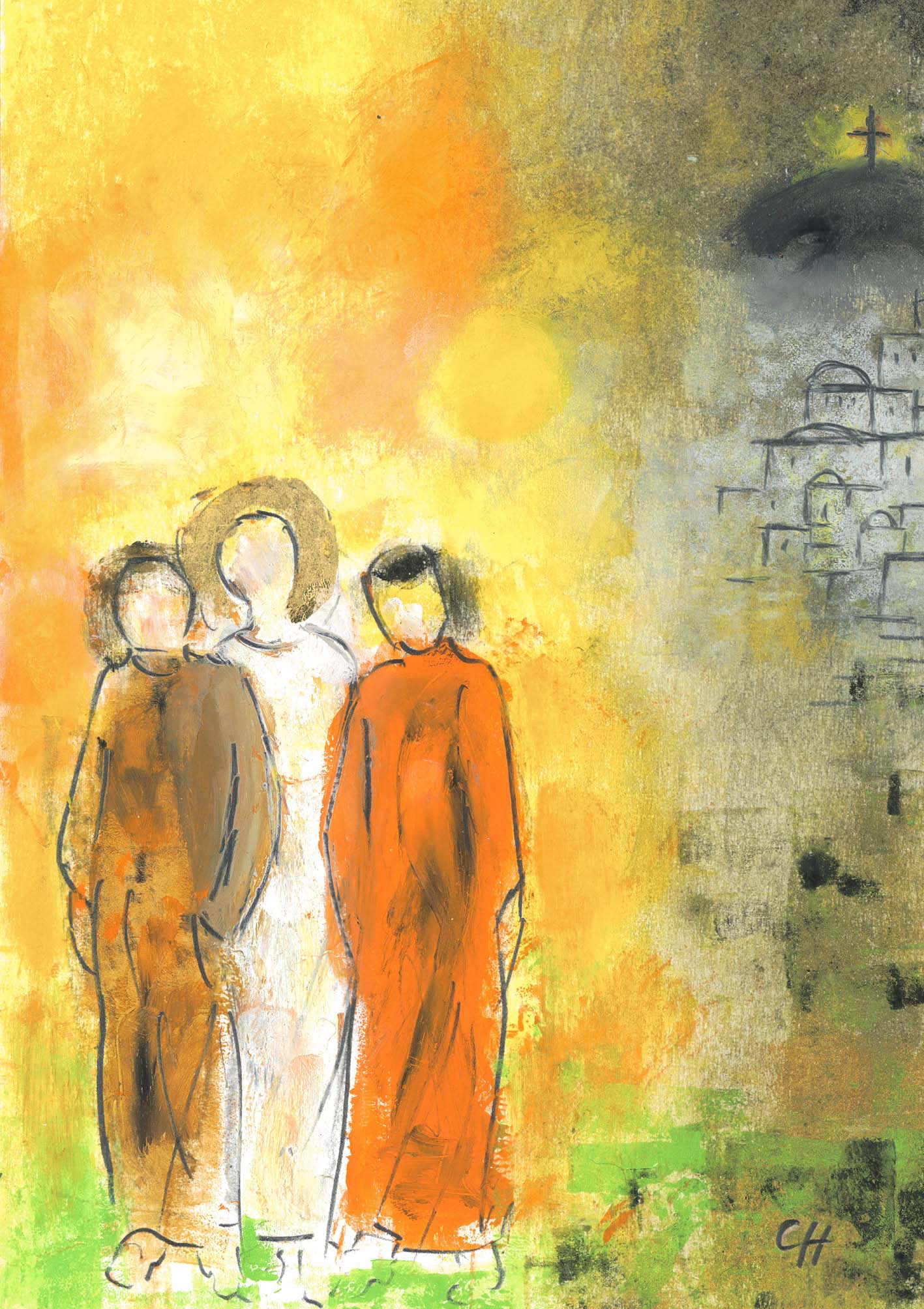 Kunst-Klappkarte - Pilger der Hoffnung Kunst-Klappkarte - Pilger der Hoffnung