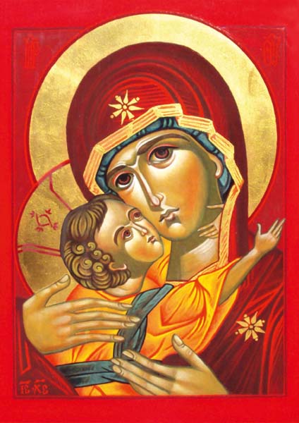 Klappkarte - Die zärtliche Mutter Gottes Klappkarte - Die zärtliche Mutter Gottes