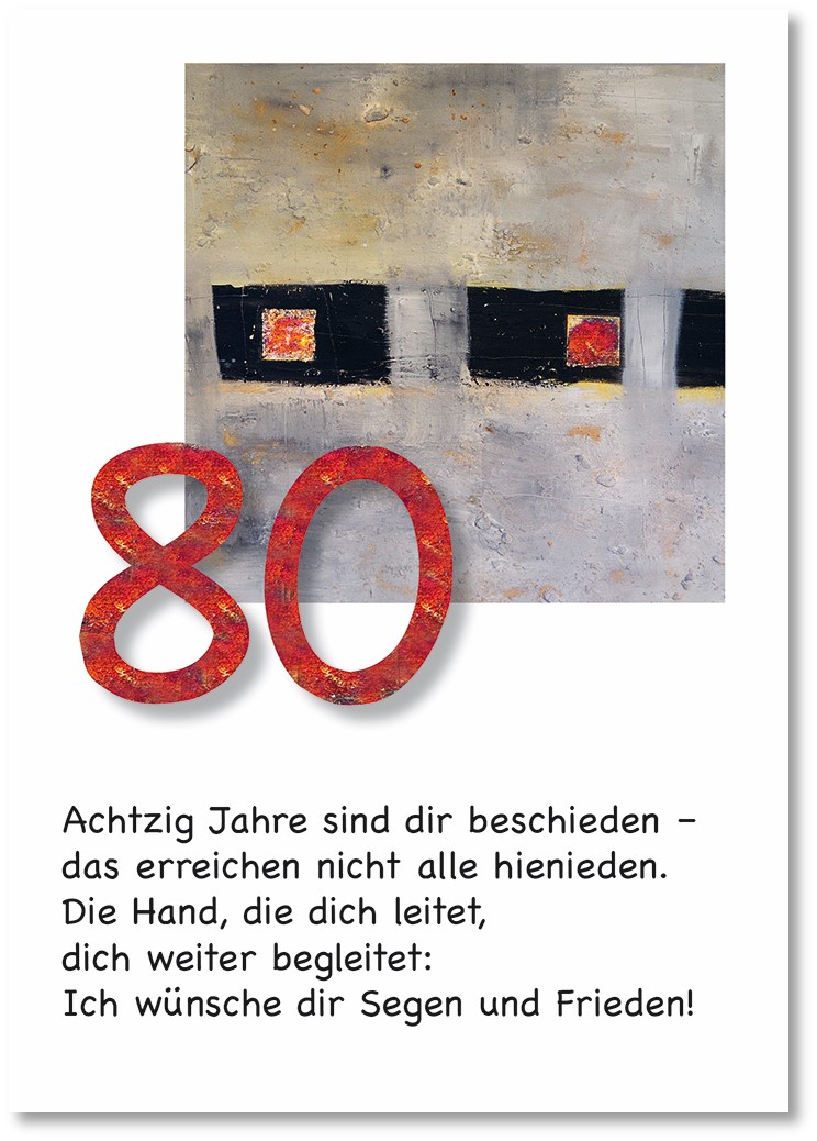 Klappkarte - Beuroner Limerick, 80. Geburtstag