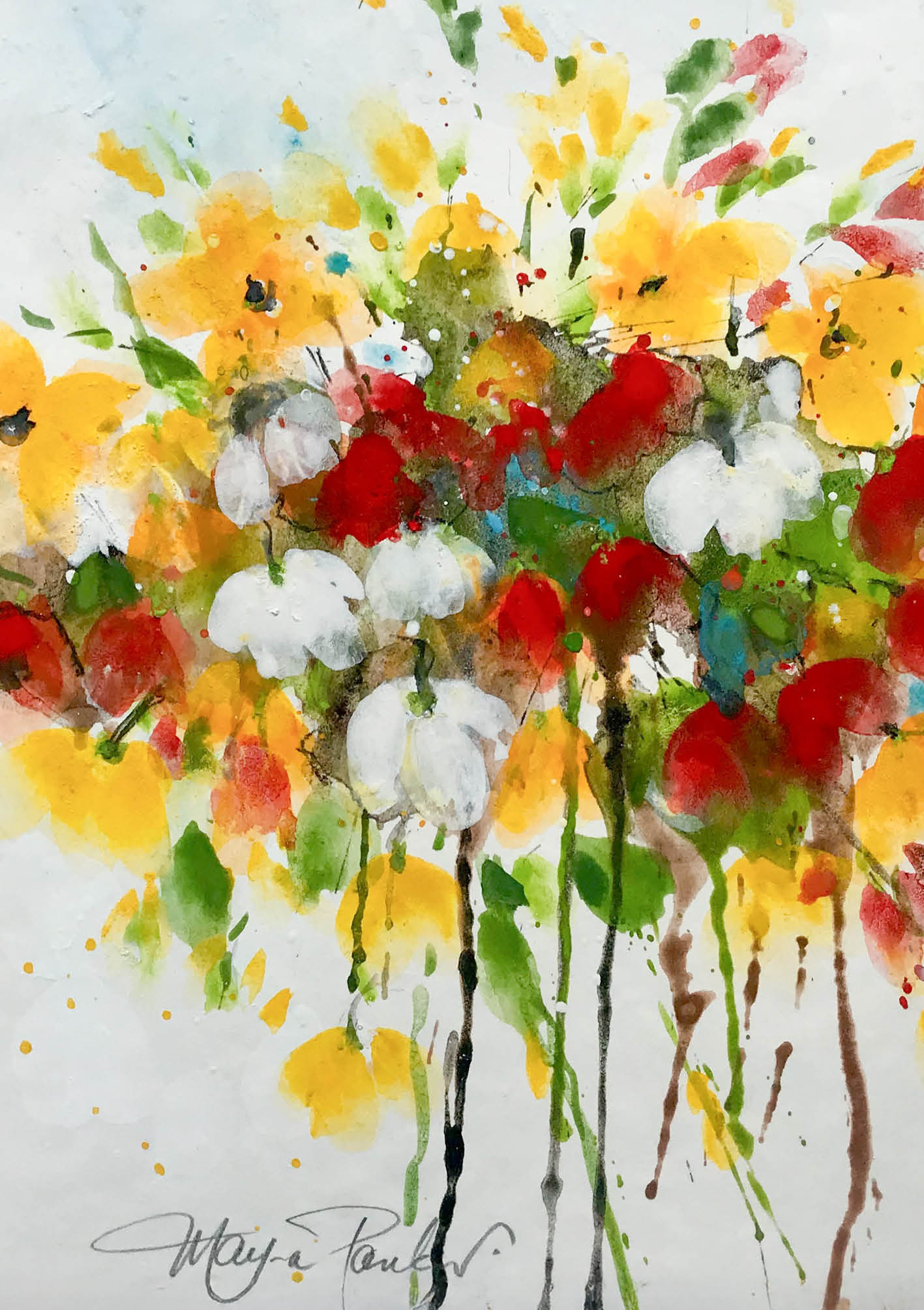 Kunst-Klappkarte - Ein schöner Tag