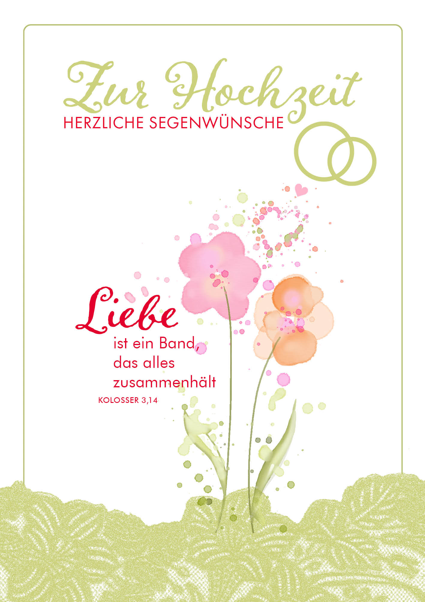 Kunst-Klappkarte - Die Liebe - ein Band für ewig