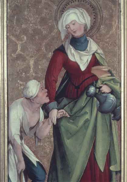 Kunst-Postkarte - Hl. Elisabeth von Thüringen