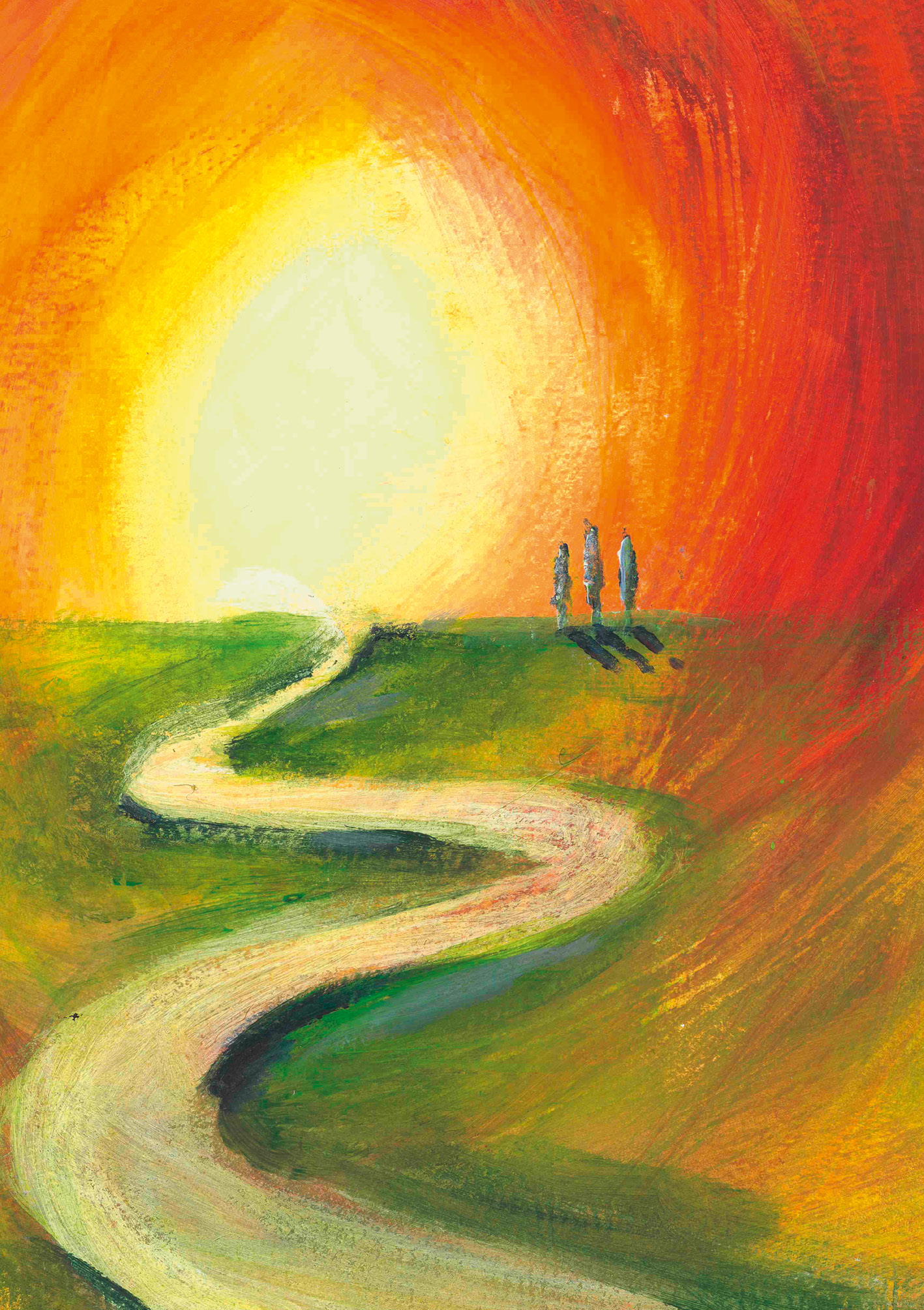 Kunst-Klappkarte - Der Weg ins Licht Kunst-Klappkarte - Der Weg ins Licht