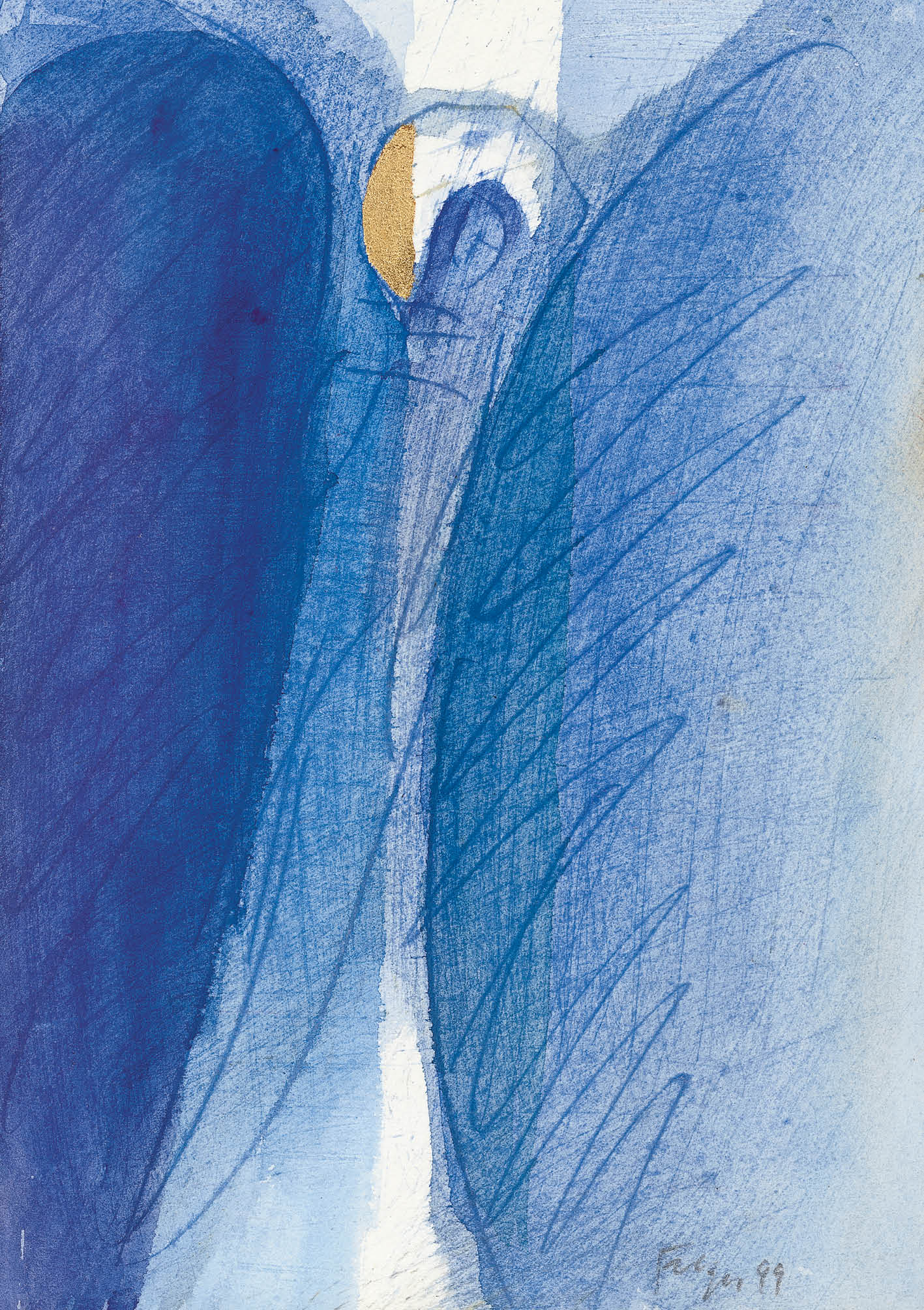 Kunst-Klappkarte - Engel der Ruhe