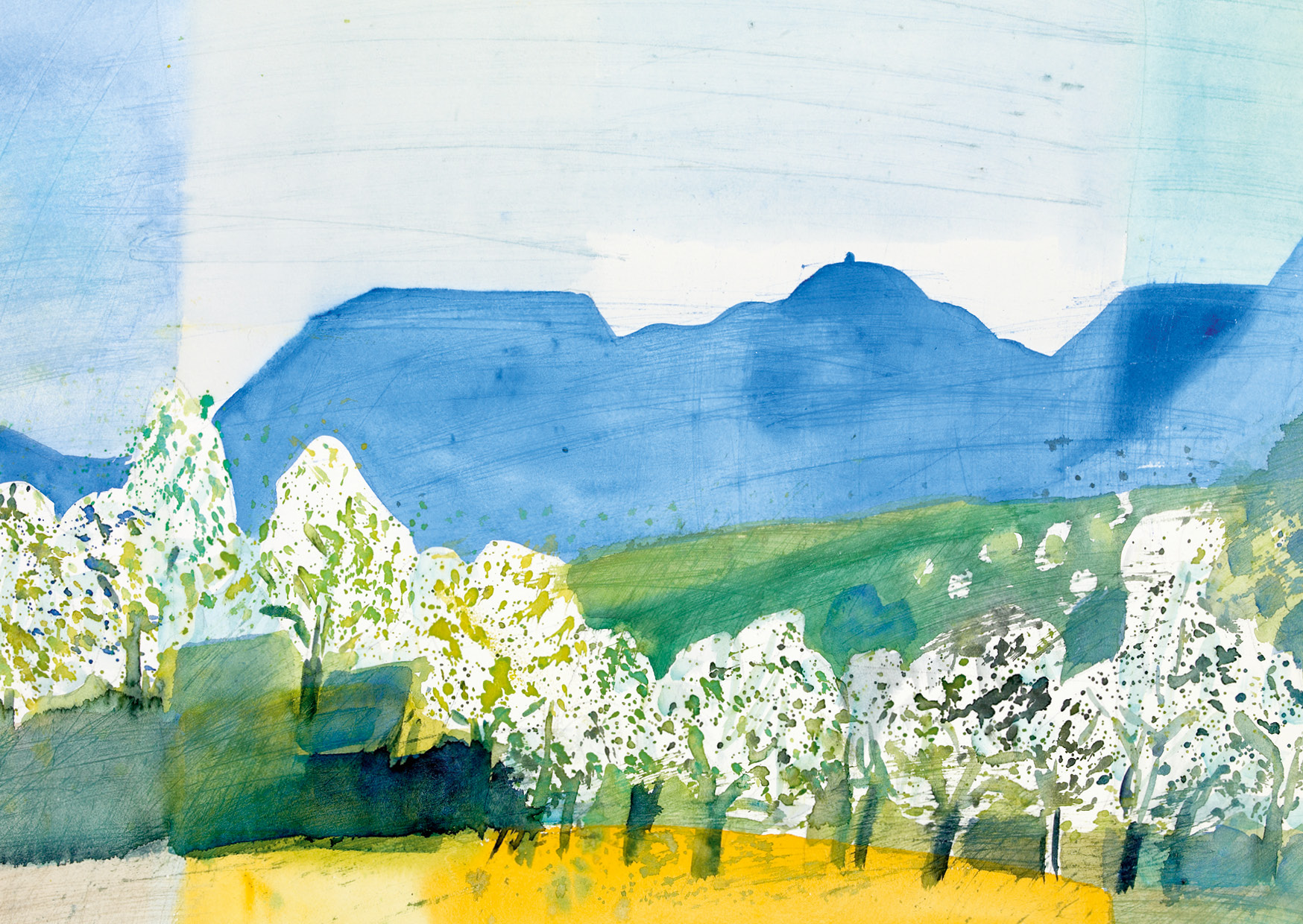 Kunst-Postkarte - Andreas Felger - Schwäbische Alb