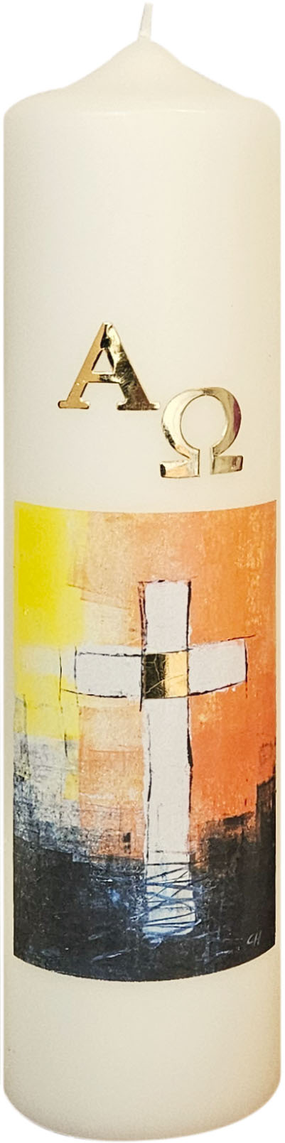 Tisch-/Altarkerze - Das Kreuz im Licht