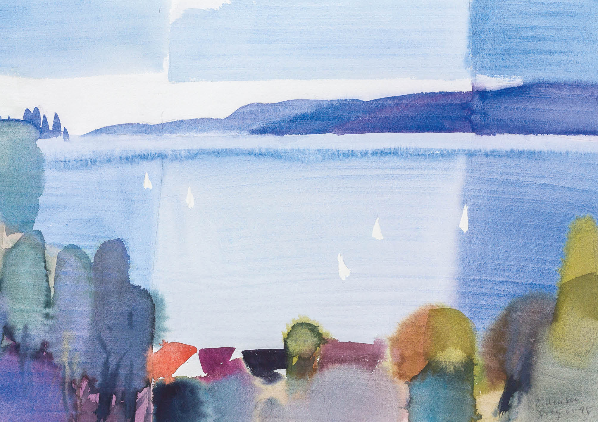 Kunst-Klappkarte - Bodensee