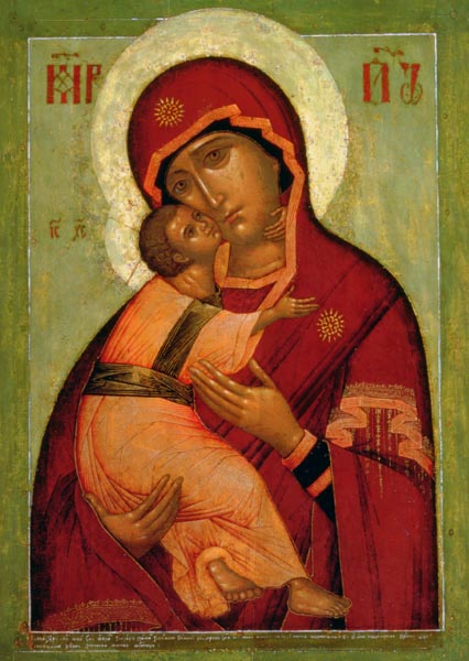 Kunst-Postkarte - Die Wladimir Madonna der Demut