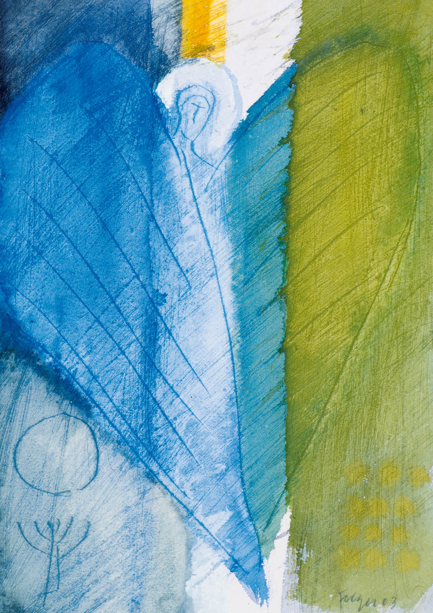 Kunst-Klappkarte - Engel des Friedens