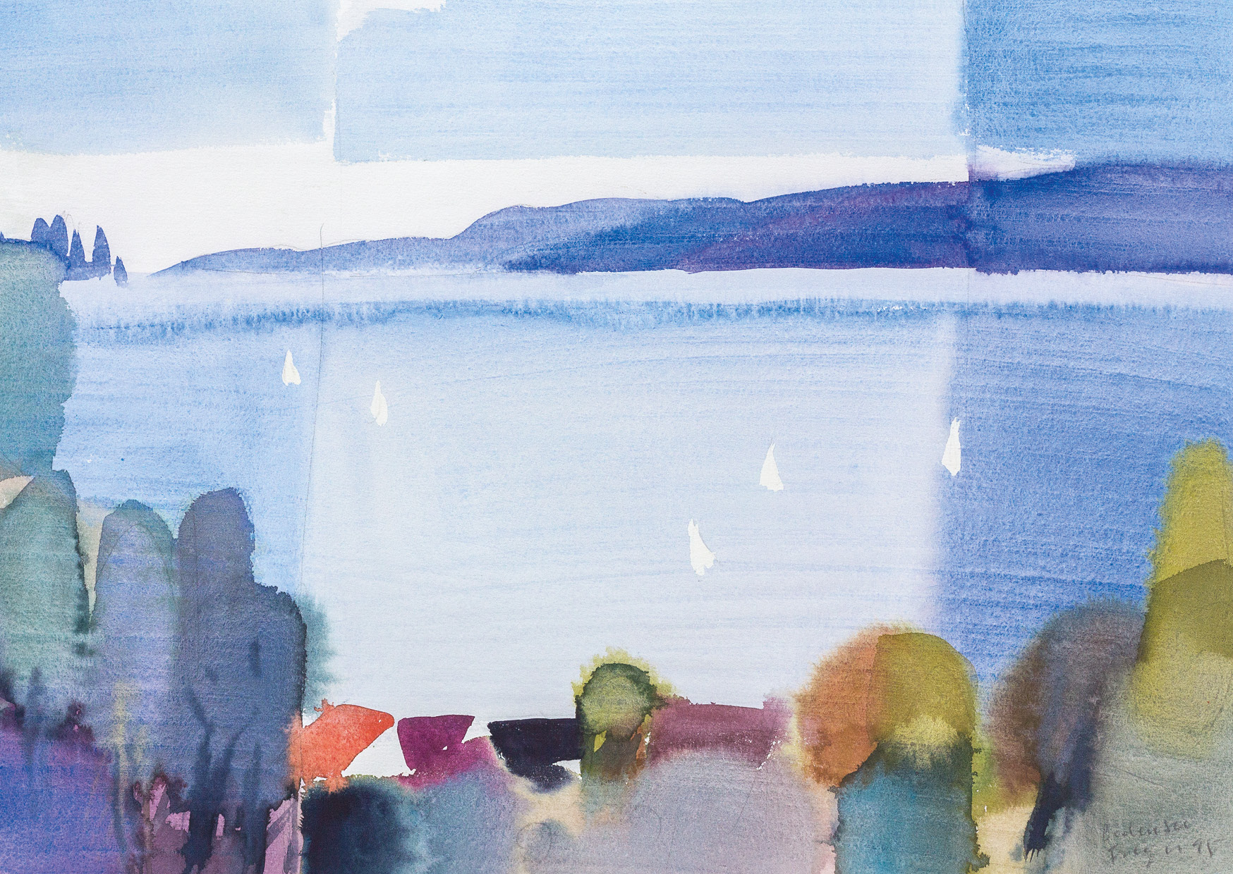 Kunst-Postkarte - Andreas Felger - Bodensee