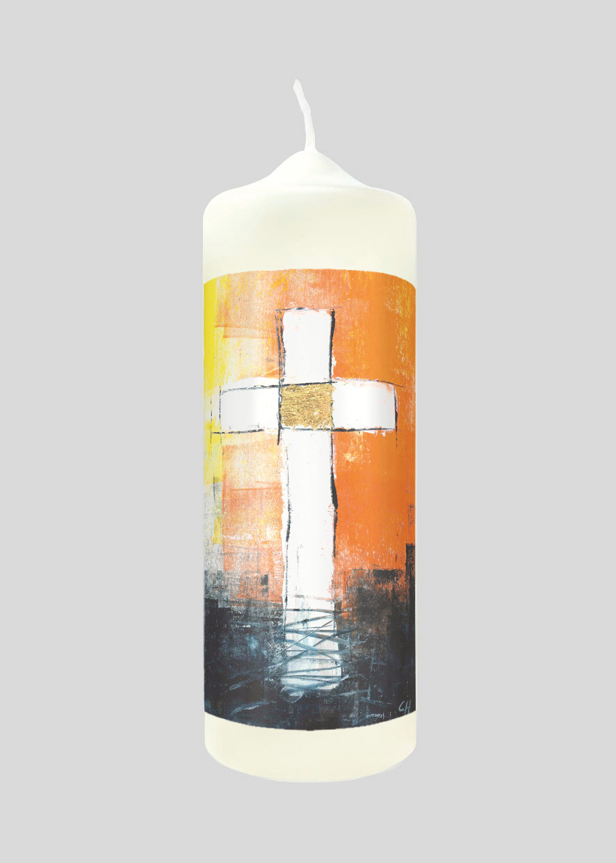 Kerze - Das Kreuz im Licht