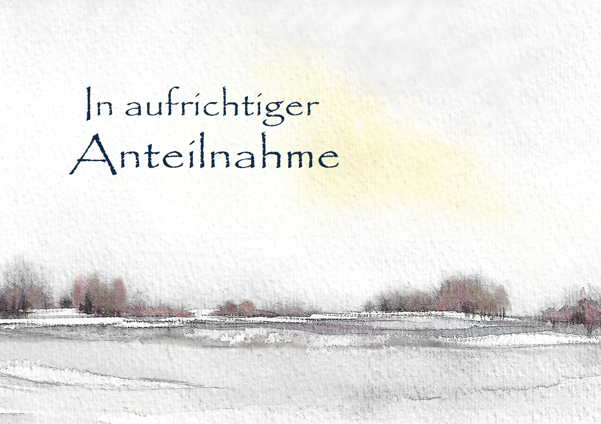 Kunst-Klappkarte - Landschaftsaquarell