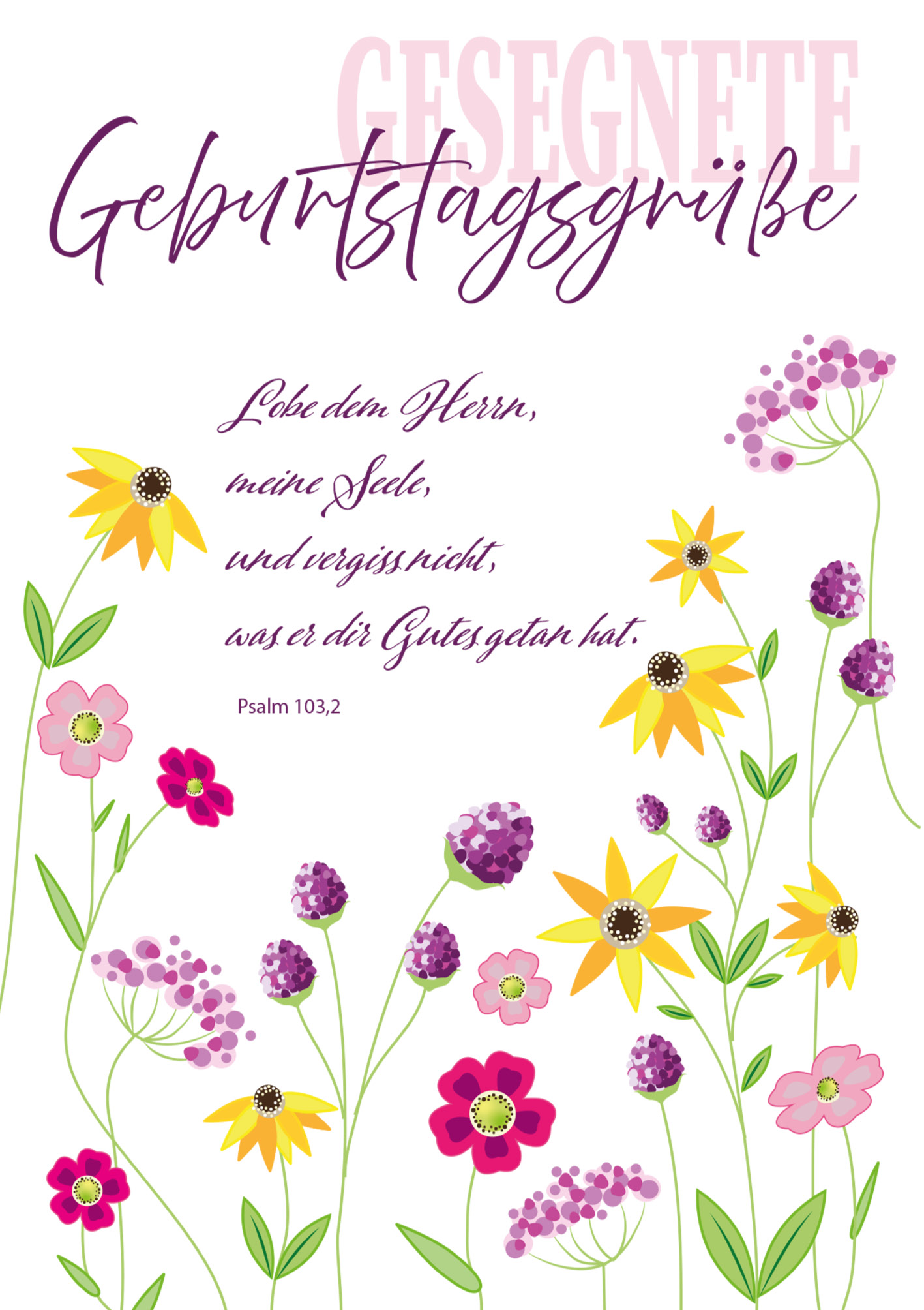 Kunst-Klappkarte - Gottes Segen für Dich