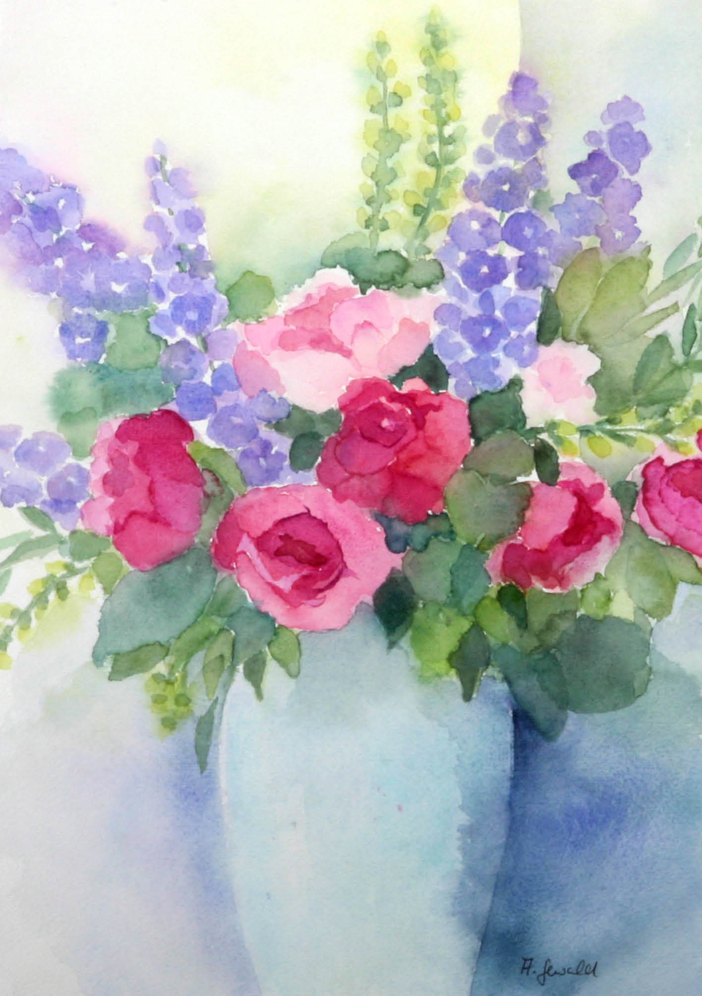 Kunst-Klappkarte - Blumen für Dich