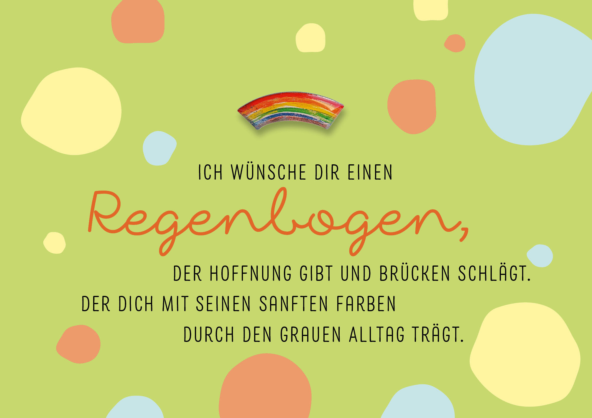 Pin-Cards - Regenbogen der Geborgenheit Pin-Cards - Regenbogen der Geborgenheit