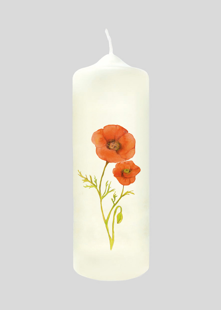 Kerze - Zarter Mohn Kerze - Zarter Mohn