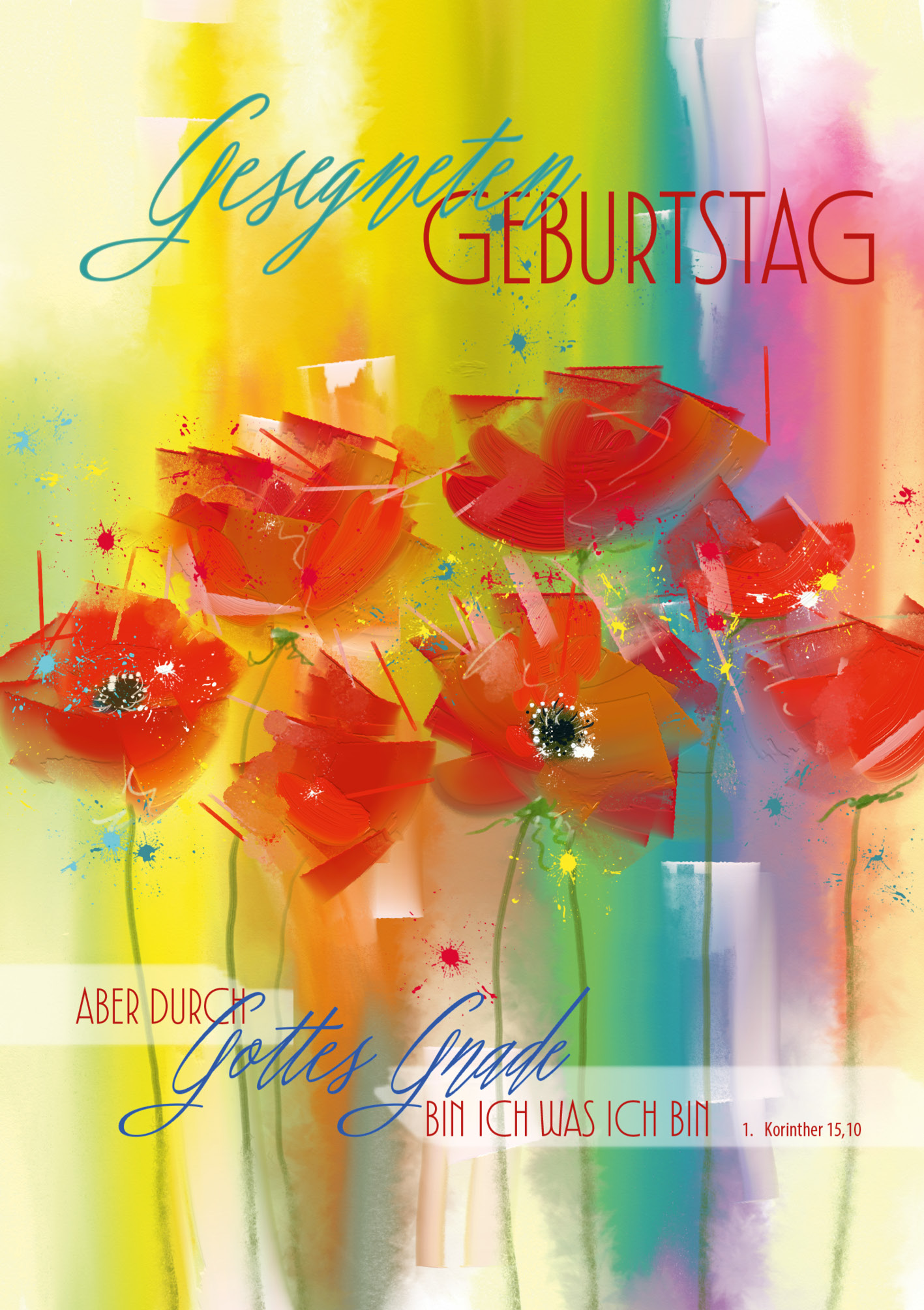 Kunst-Klappkarte - Gottes Gnade für Dich