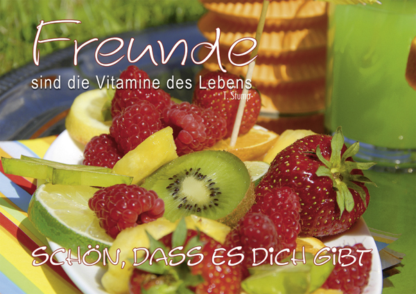 Kunst-Postkarte - Vitamine