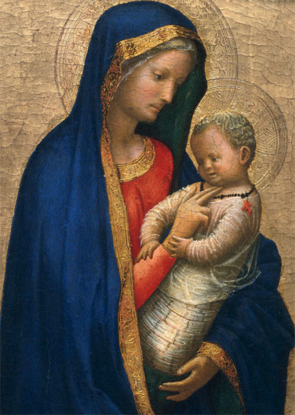 Kunst-Postkarte - Maria mit Kind