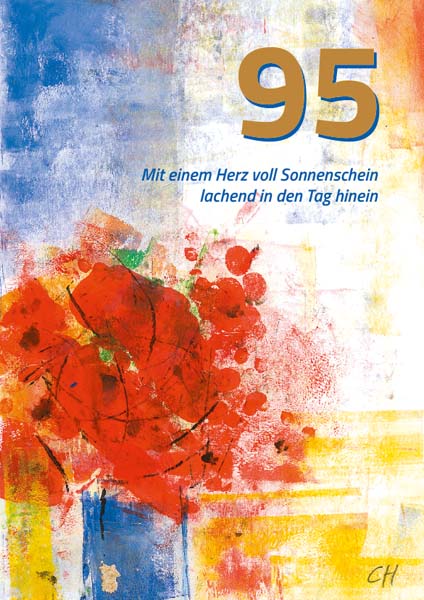 Klappkarte - Runder Geburtstag 95