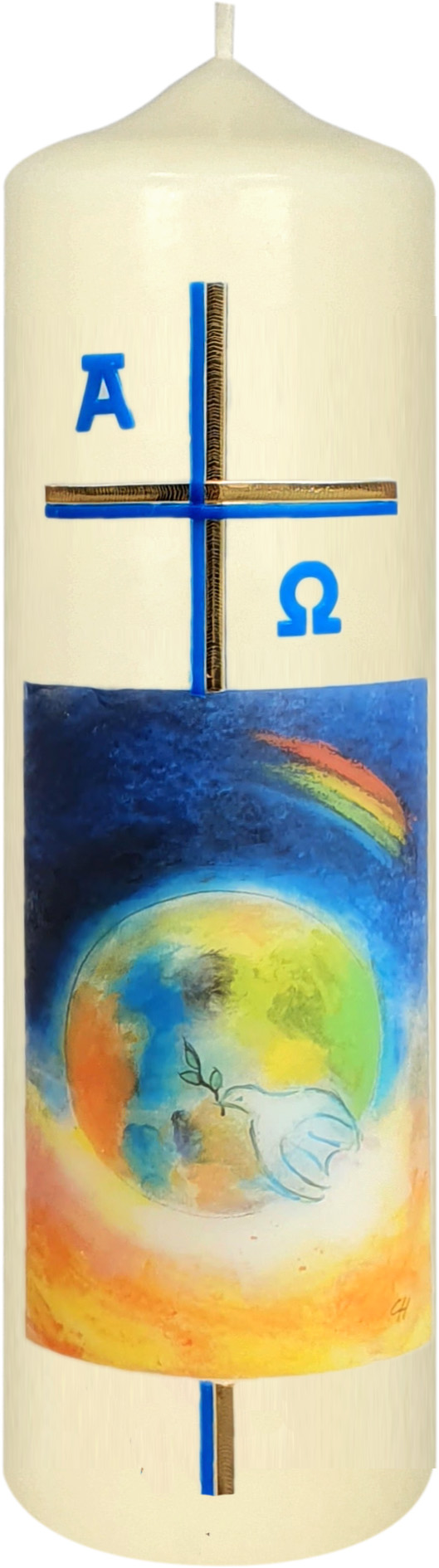 Tisch-/Altarkerze - Friede für die Welt Tisch-/Altarkerze - Friede für die Welt