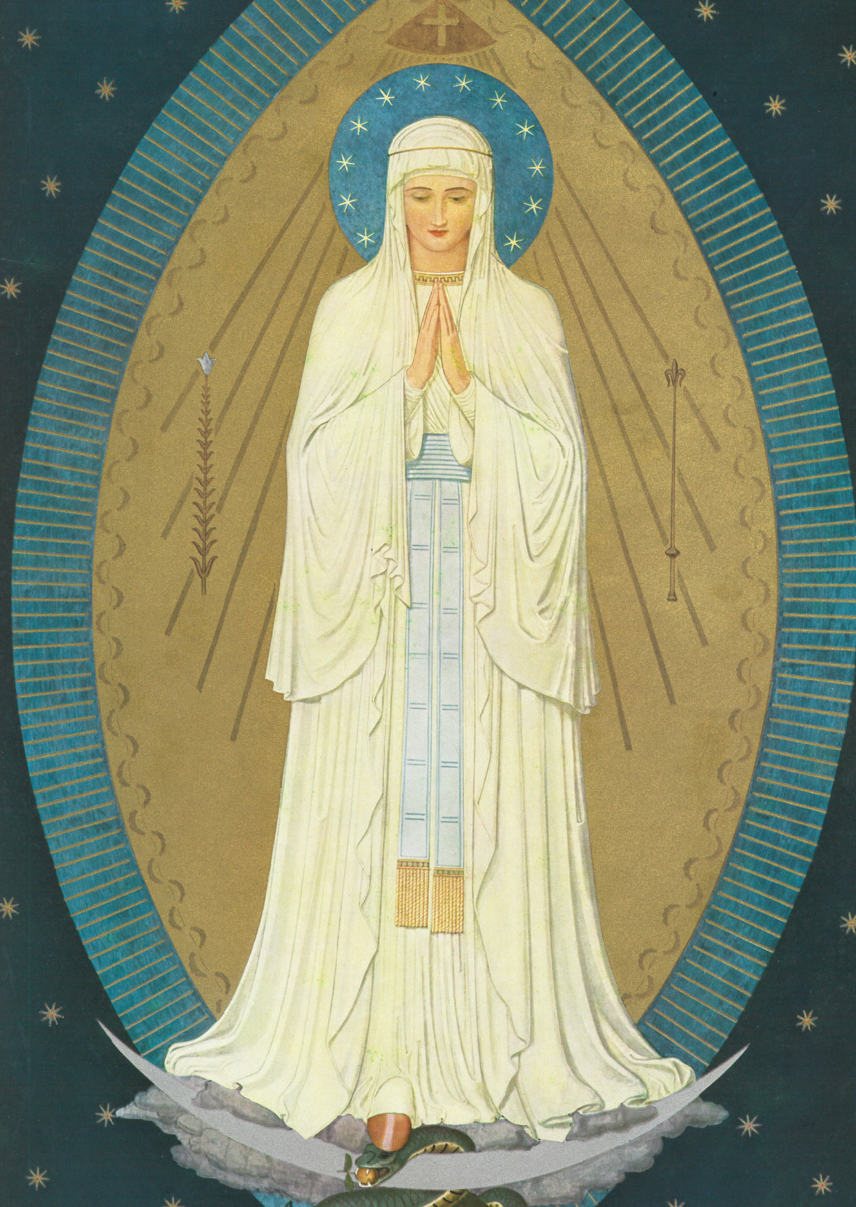 Kunst-Postkarte - Königin des Himmels