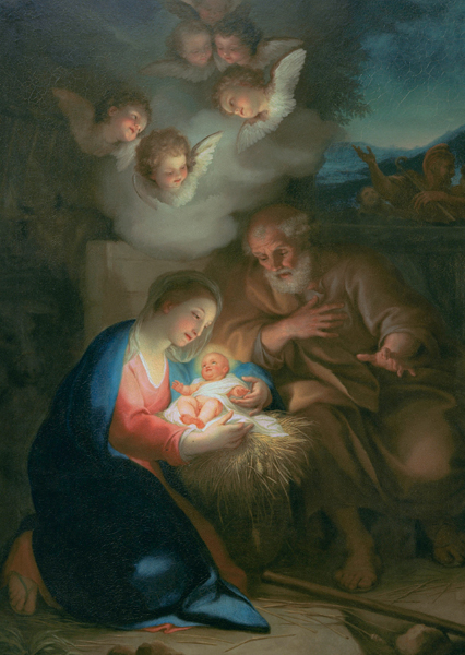 Kunst-Postkarte - Geburt Christi