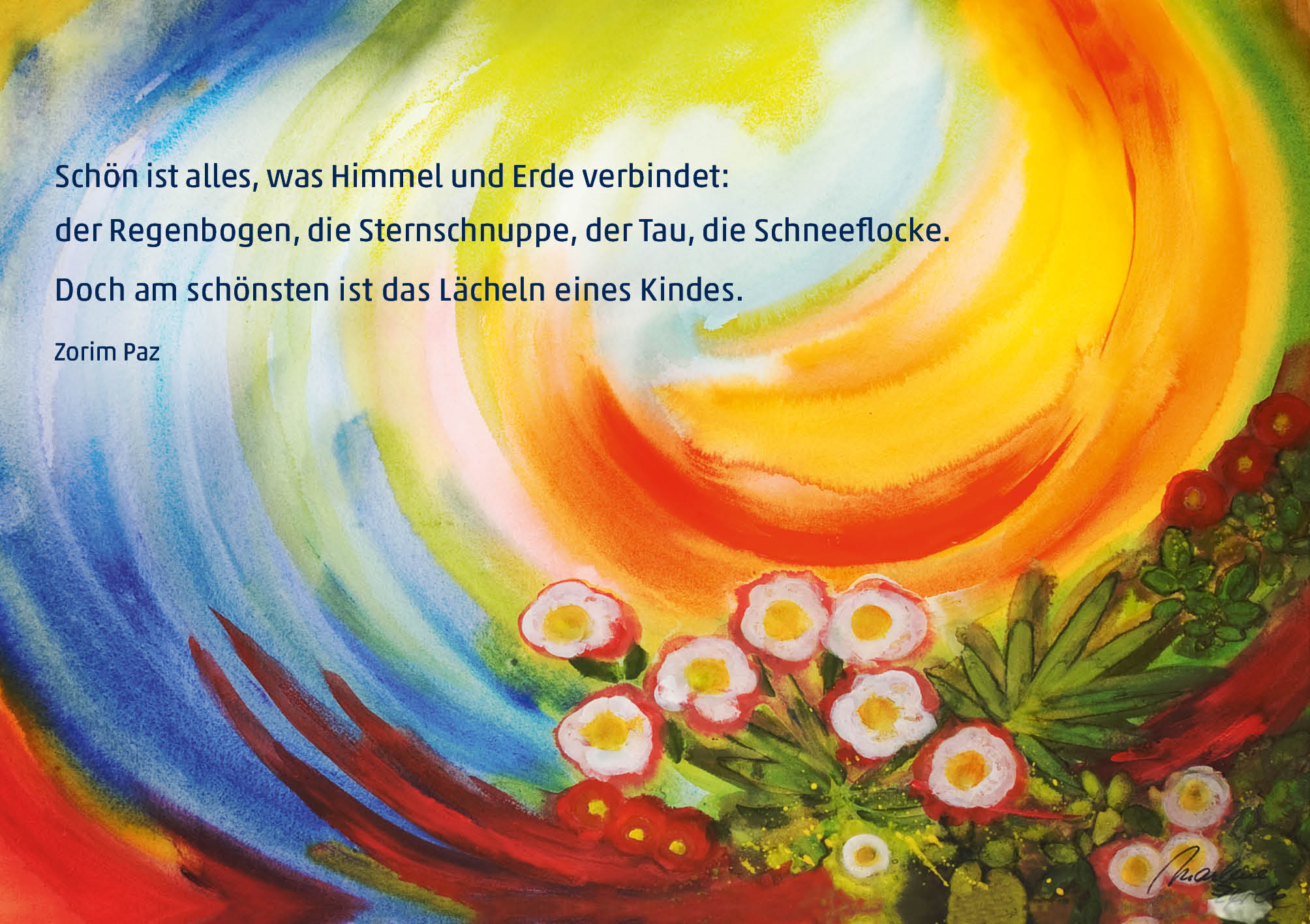 Klappkarte - Lächelnder Himmel Klappkarte - Lächelnder Himmel