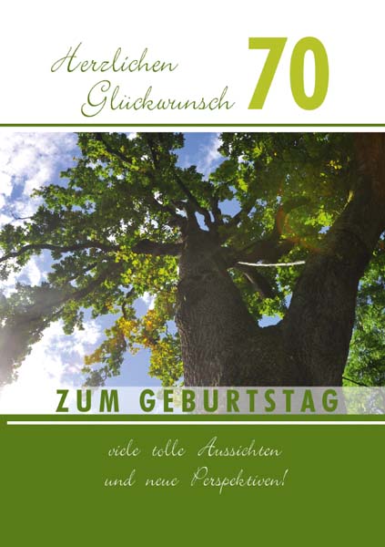 Klappkarte - Runder Geburtstag 70
