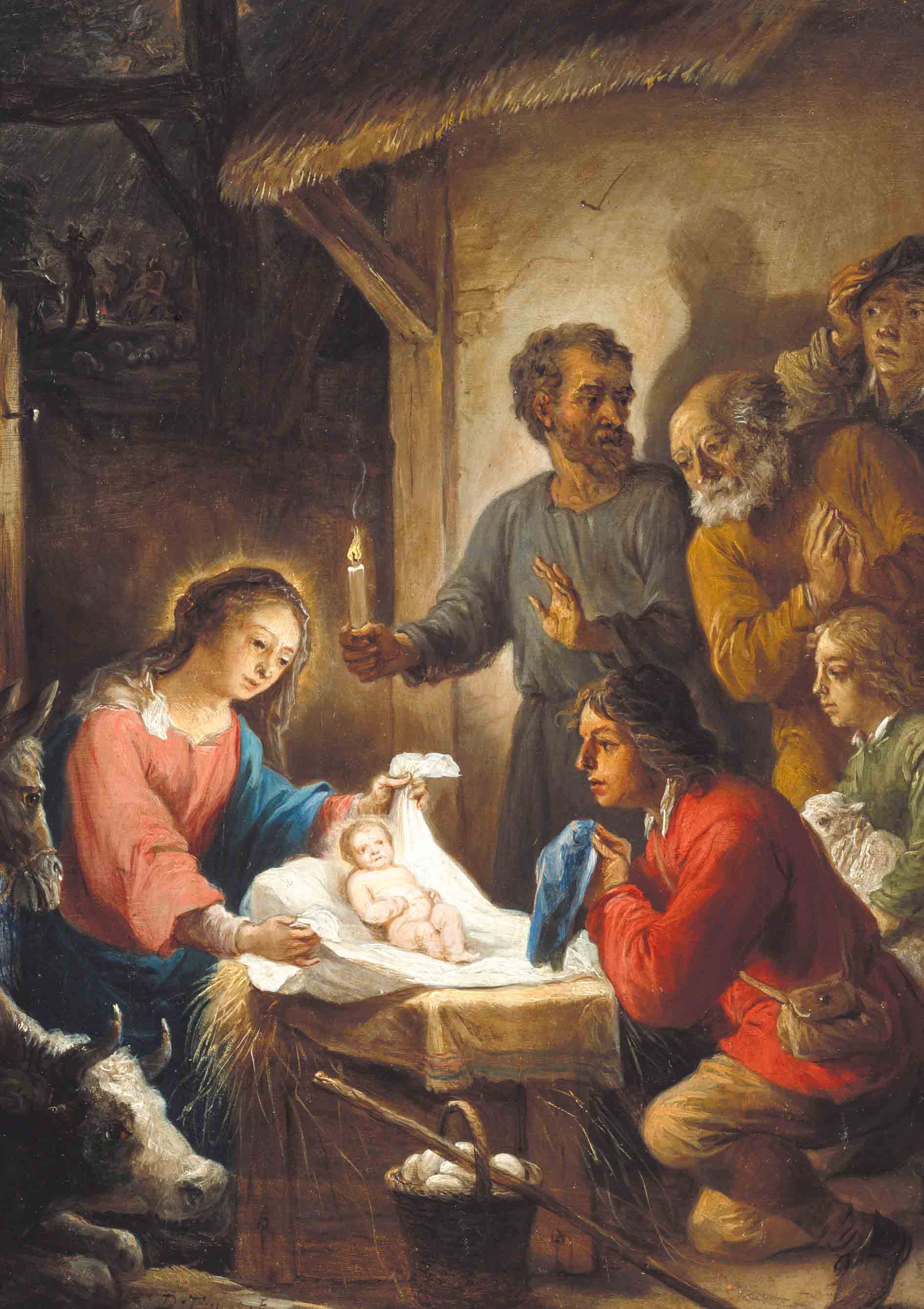 Kunst-Klappkarte - Geburt Christi