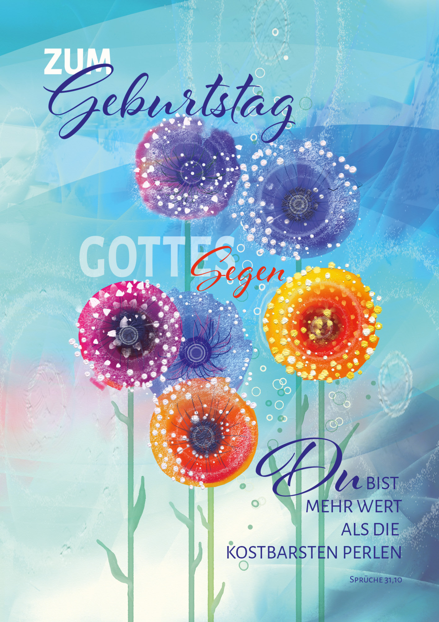 Kunst-Klappkarte - Gottes Liebe sei ein Segen