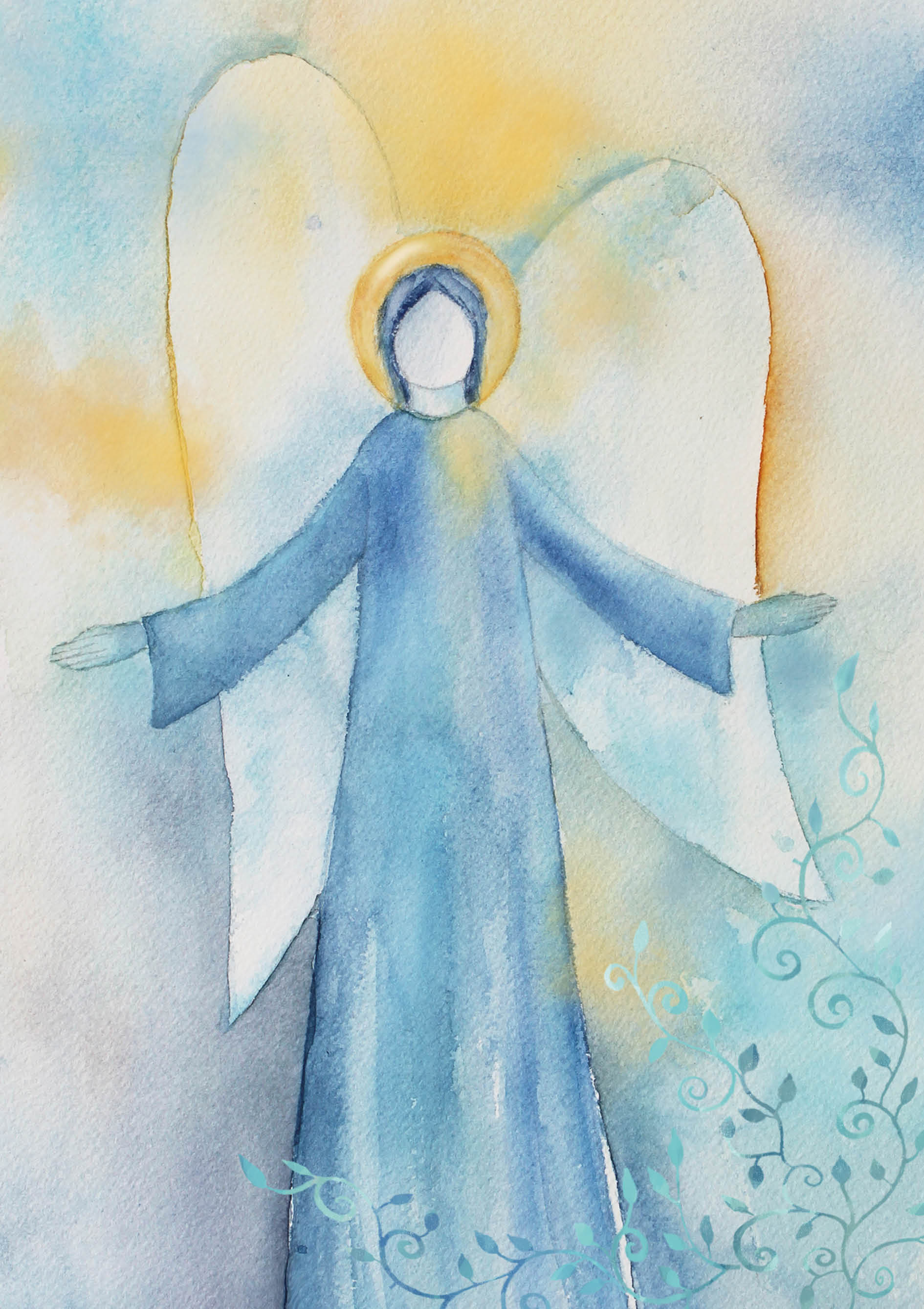 Kunst-Klappkarte - Engel der Ausgeglichenheit Kunst-Klappkarte - Engel der Ausgeglichenheit