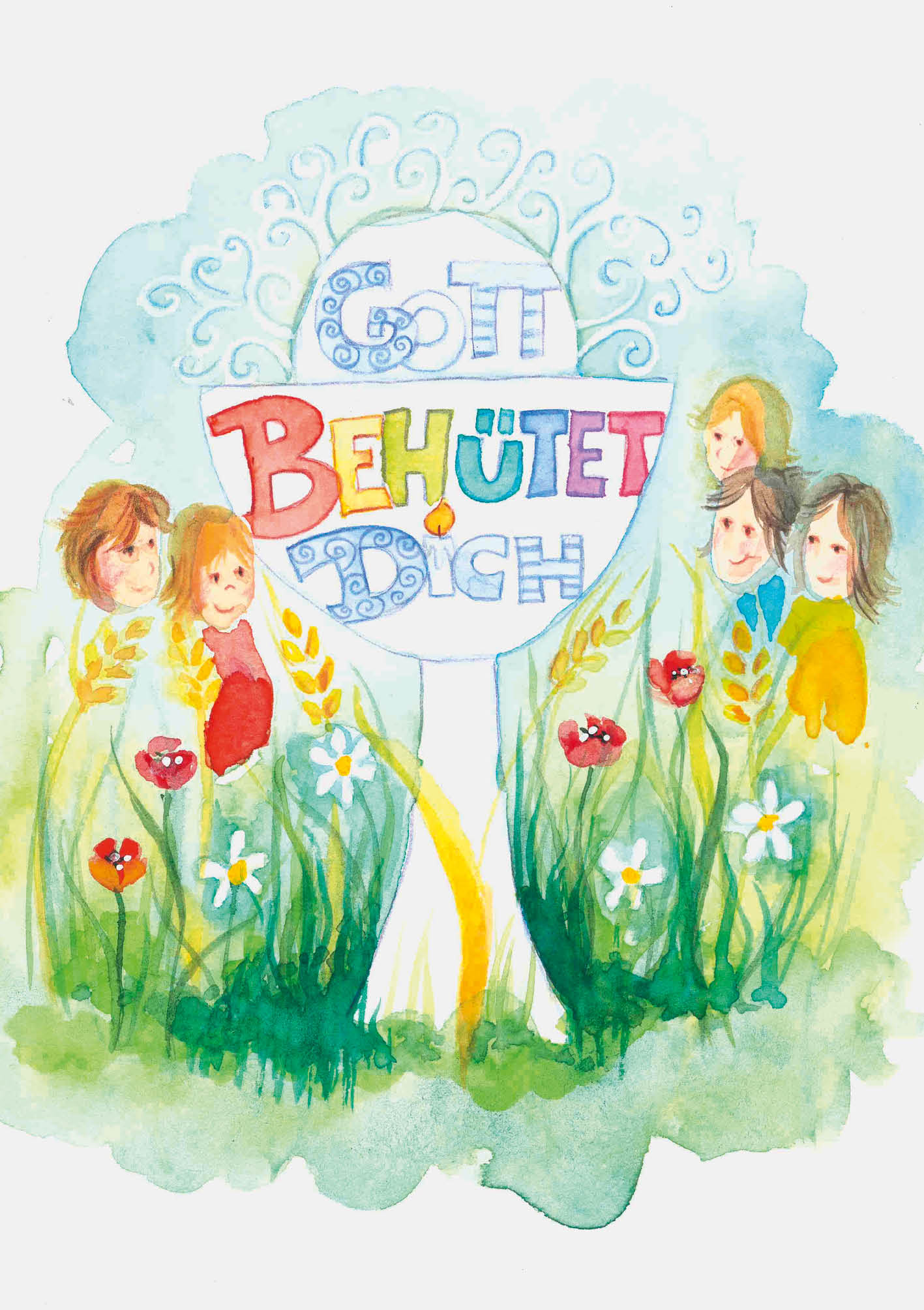 Kunst-Klappkarte - Gott behütet dich