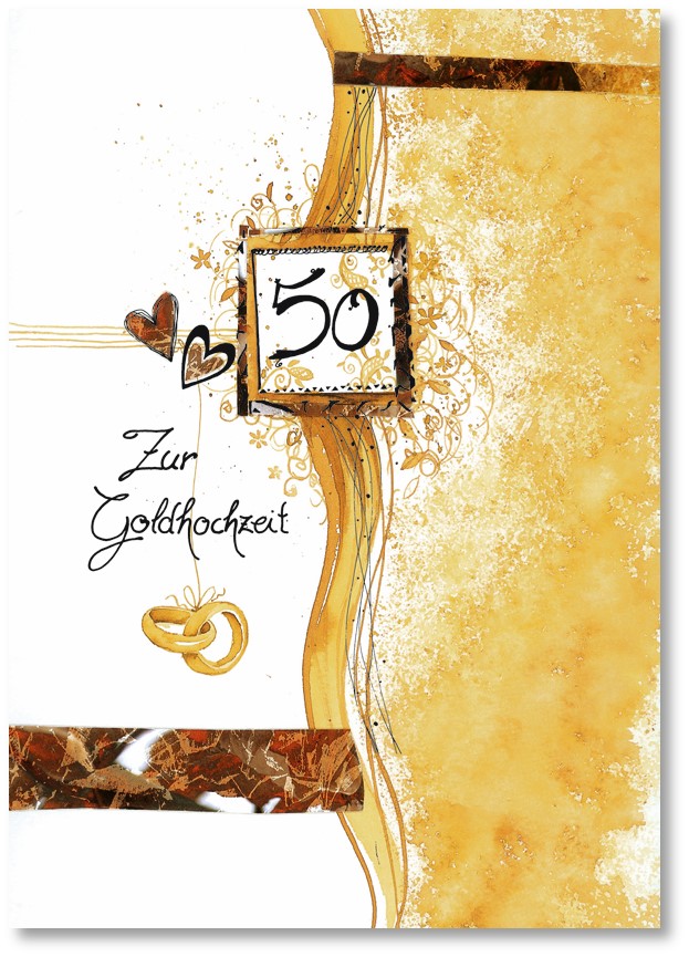 Klappkarte - Zur Goldenen Hochzeit Klappkarte - Zur Goldenen Hochzeit