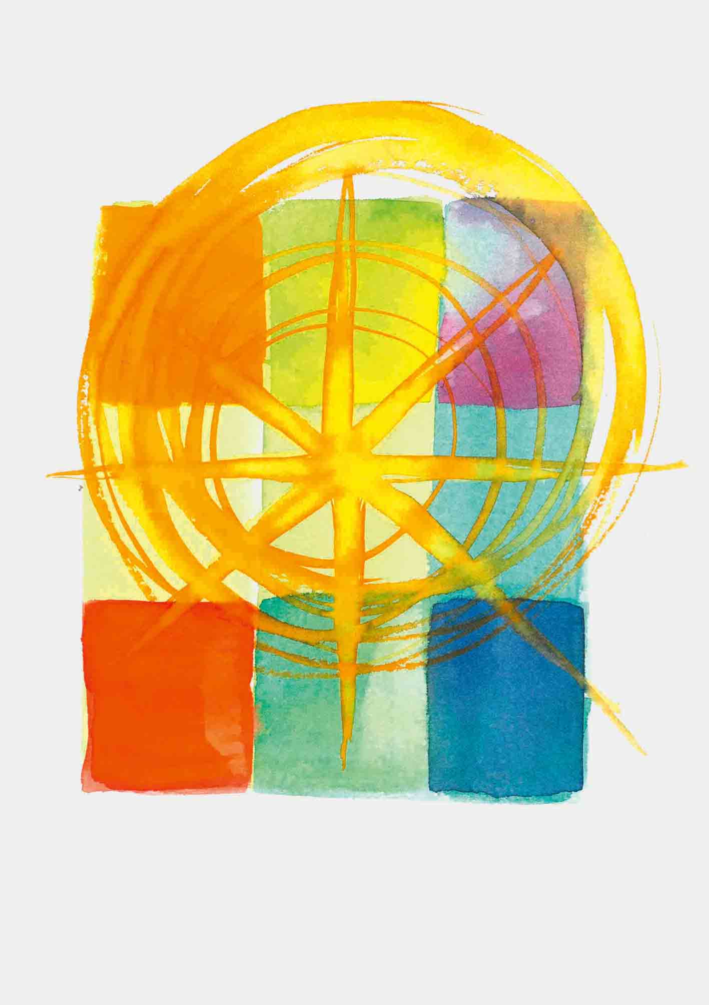Kunst-Klappkarte - Ein Stern in turbulenter Zeit