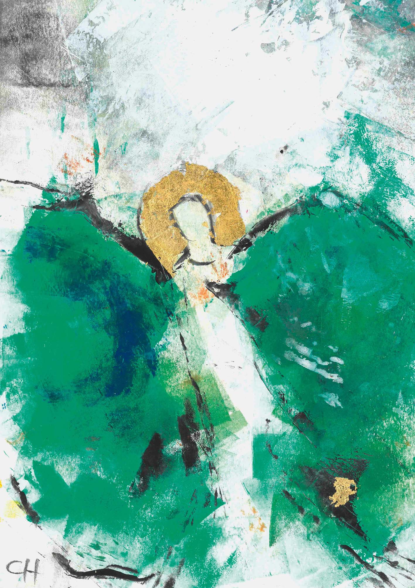 Kunst-Klappkarte - Hoffnungsengel Kunst-Klappkarte - Hoffnungsengel