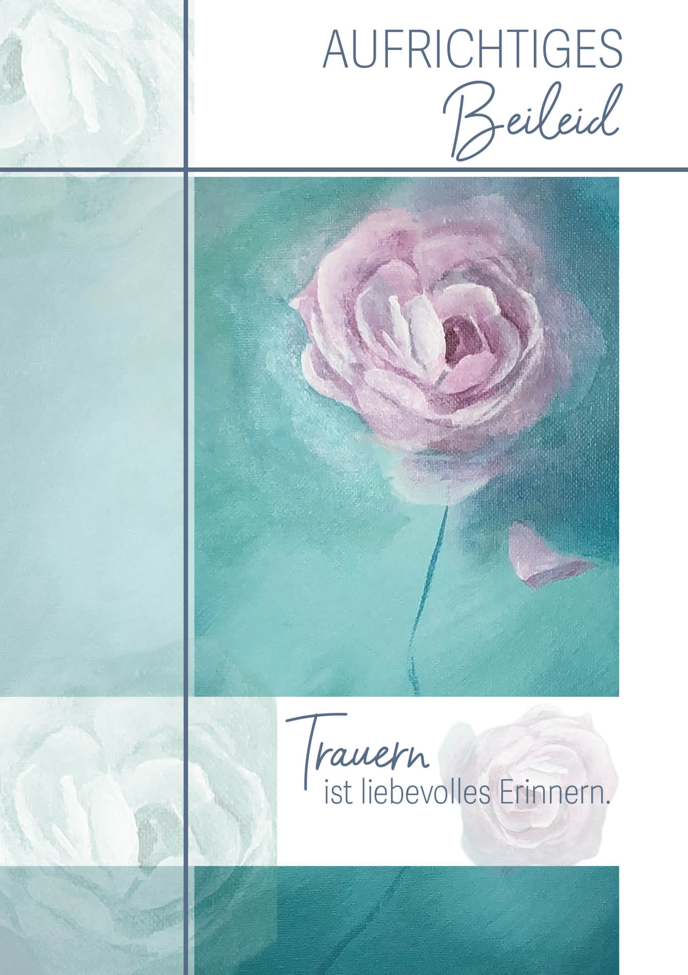 Kunst-Klappkarte - Liebevolles Erinnern