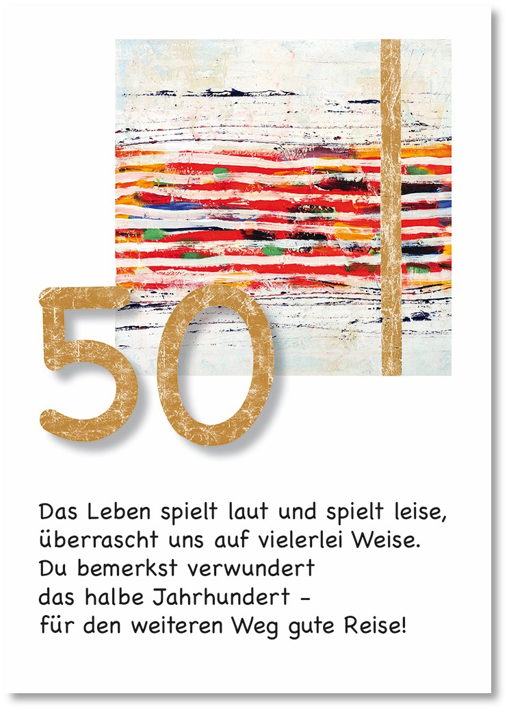 Klappkarte - Runder Geburtstag 50