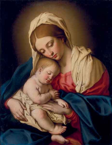 Kunst-Postkarte - Madonna mit Kind