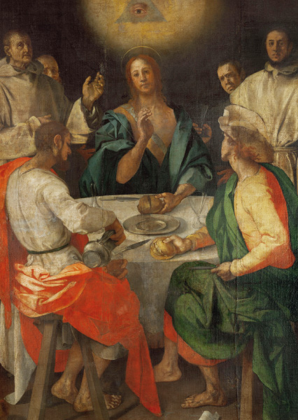 Kunst-Postkarte - Christus in Emmaus
