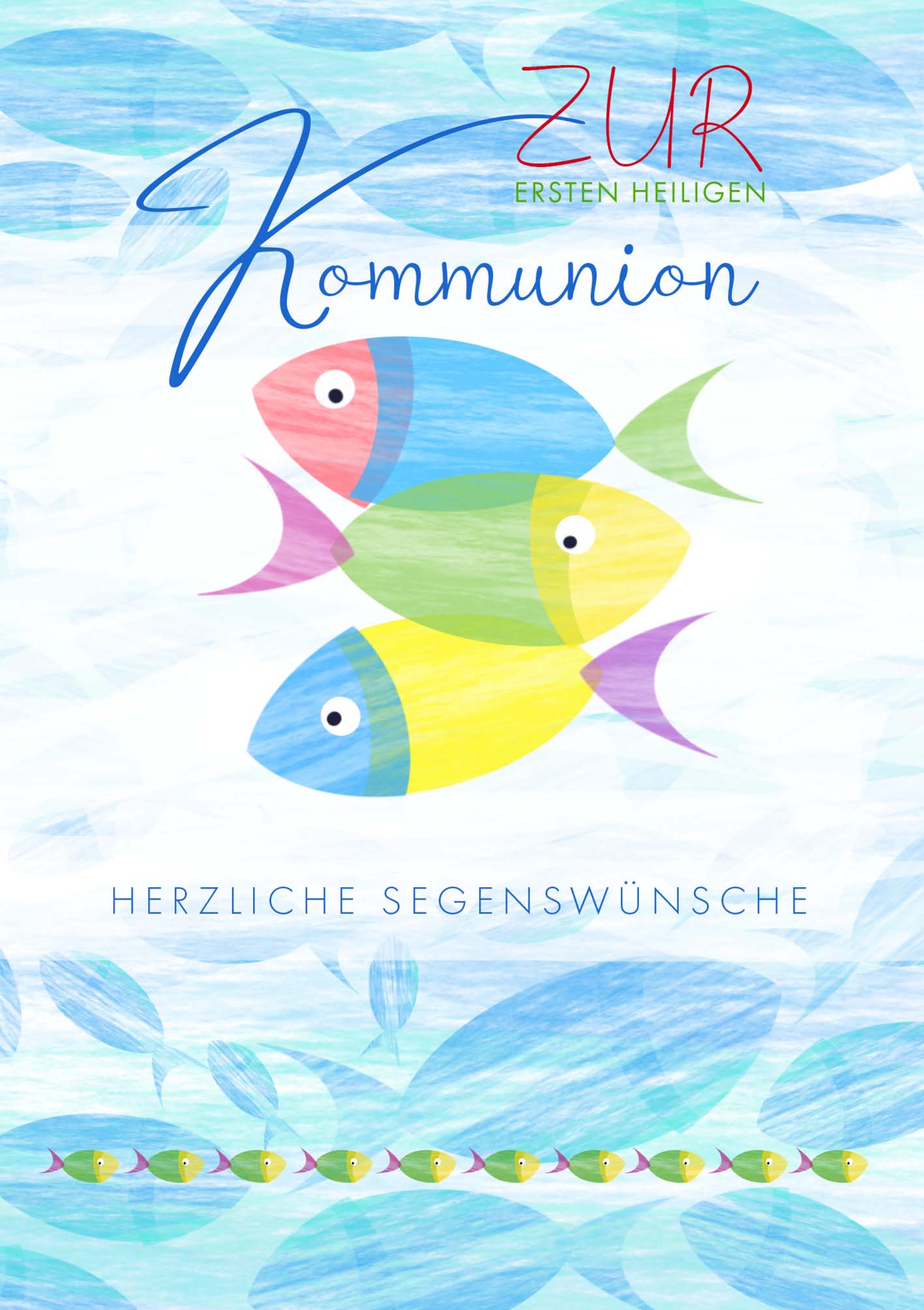 Kunst-Klappkarte - Fische im Zeichen des Glaubens Kunst-Klappkarte - Fische im Zeichen des Glaubens