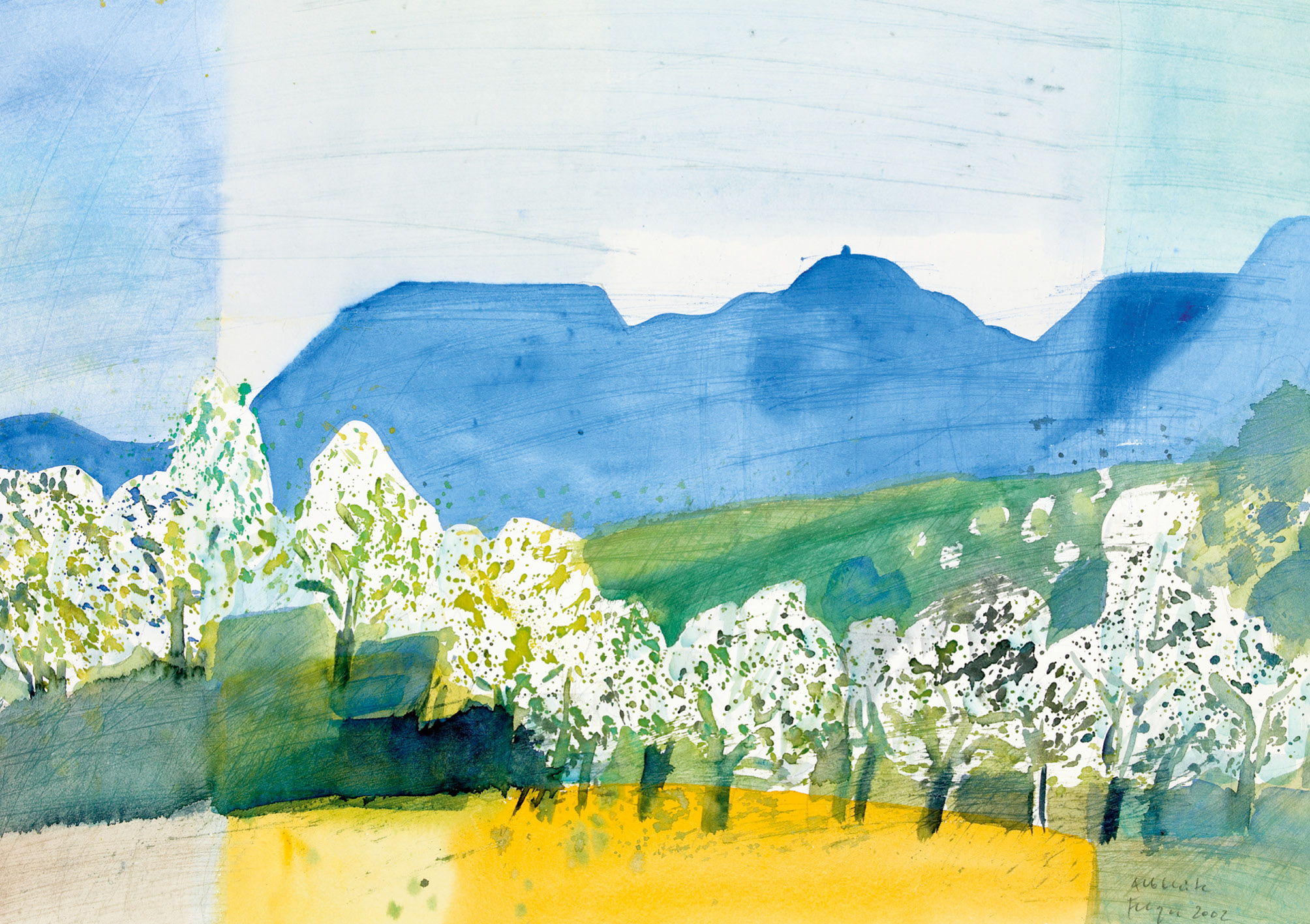 Kunst-Klappkarte - Andreas Felger - Schwäbische Alb