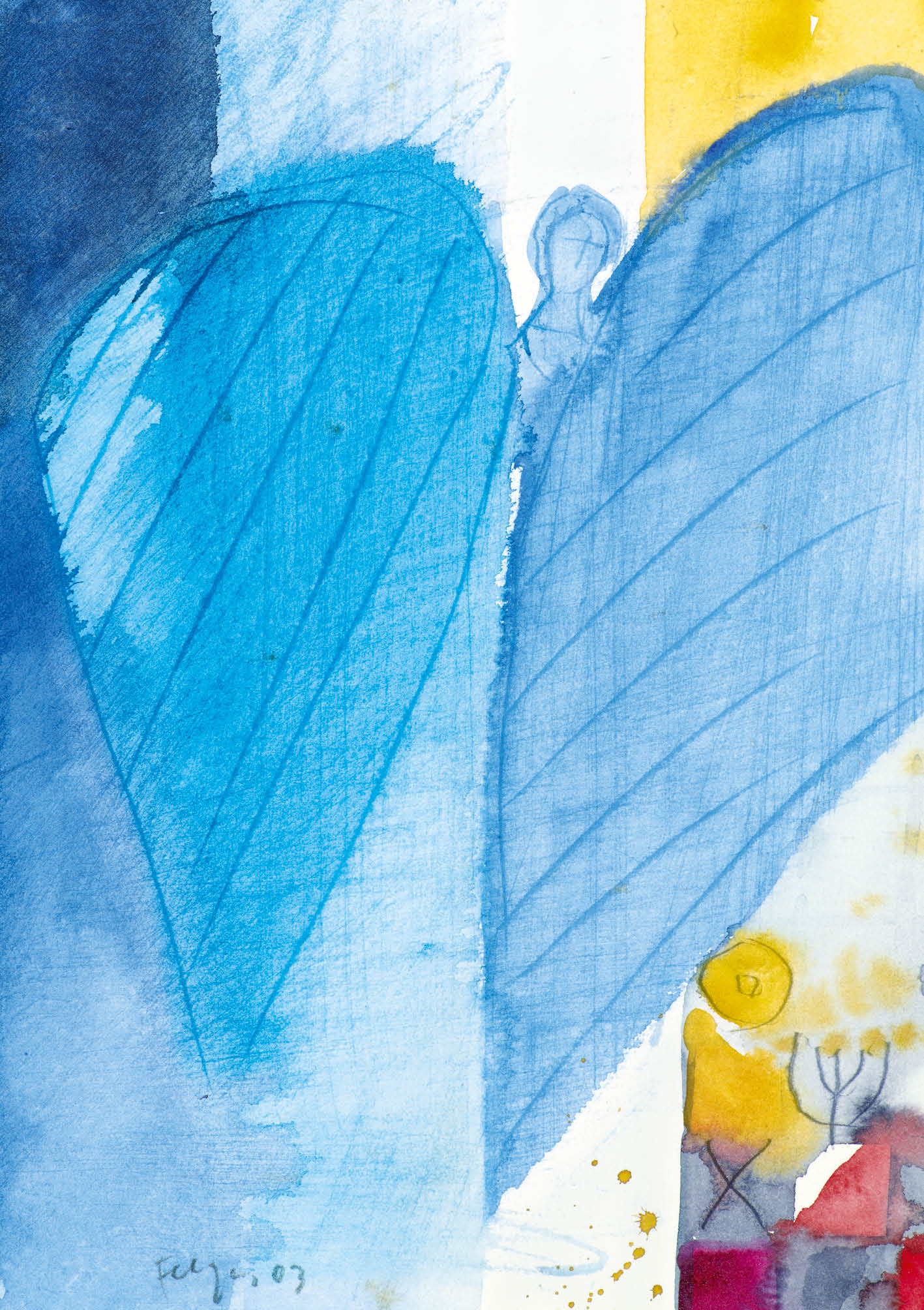 Kunst-Klappkarte - Himmelsbote