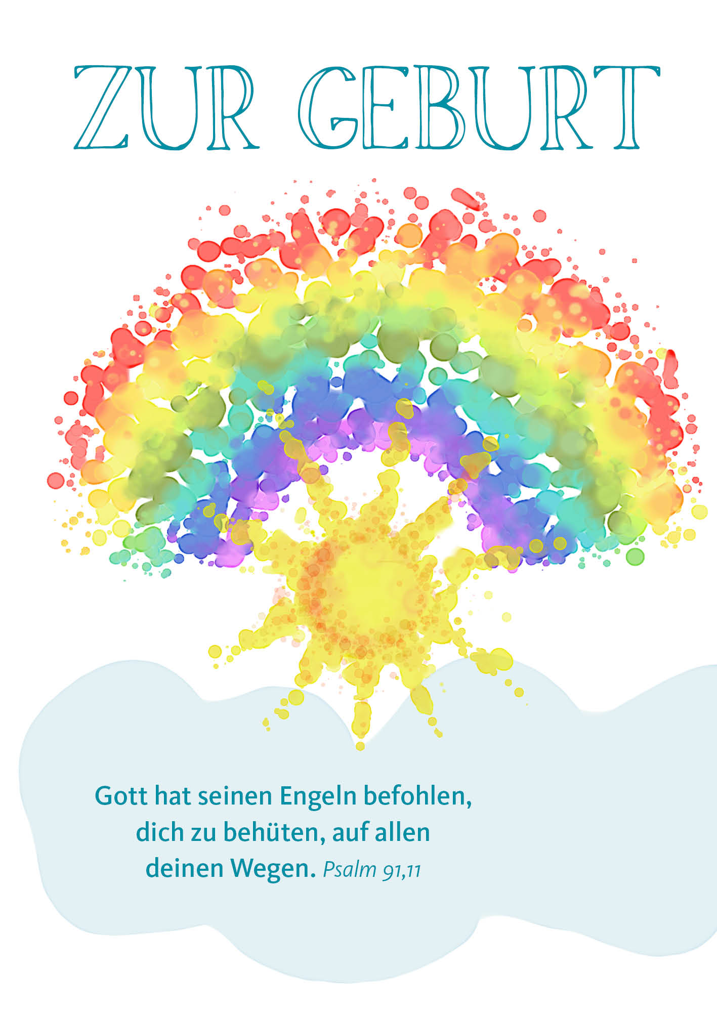 Kunst-Klappkarte - Unter Gottes Segen