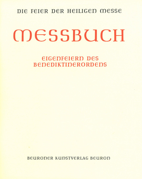 Messbuch - Die Feier der Heiligen Messe